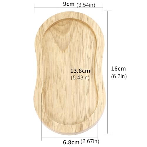 Salt and Pepper Wooden Mill Rest, Wood colours Pepper Grinder Tray, Work Surface and Dining Table Protector (Pepper mill not included) - color: H Wood Colours Mill Tray