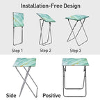 Garden 4 you Folding TV Tray Table TV Dinner Table with Sturdy MDF Top,Eating Trays for Living Room with No Assembly Required 15 x 18.9 x 26 in(Sea Blue,1PC) - color: Sea Blue, size: 1pc