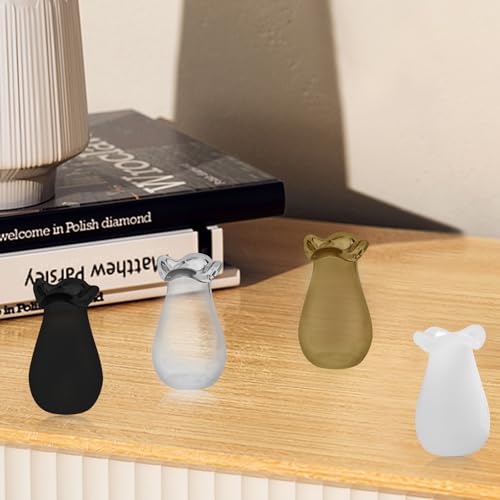 4Pcs Cat Whisker Holder Cat Vase for Vase Decor, Tiny Hair Keepsake Micro Landscape Ornament, Small Decorations Memorial Gifts for Dog or Supplies - color: 4pcs