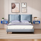 Acrylic Floating Nightstand, Bedside Table, Nightstand Shelf Wall Mounted Bedside Shelf (Blue, Small) - color: Blue