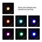 Pedestal Display With Light,Semme Display Base, Display Stand for Crystals Glass Art Figurine Merchandise, Lighted Seven Color Changing Lights Display Holder 3 AAA Batteries