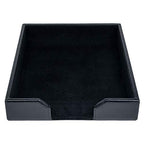 Dacasso Bonded Leather Desktop Tray Luxury Letter Holder & Paper Organizer for Desk, 13.5in x 10.5in x 2.13in, Black