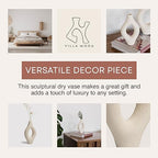 Emile Abstract Organic Decorative Modern Vase, Medium, White