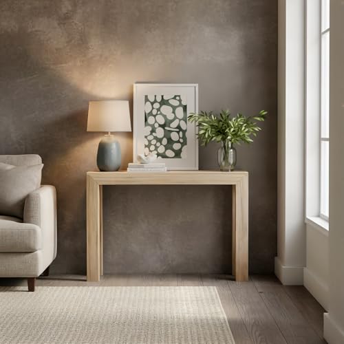 Plank+Beam Modern Solid Wood Console Table, 46.25 Inch, Sofa Table, Narrow Entryway Table for Hallway, Behind The Couch, Living Room, Foyer, Easy Assembly, Blonde - color: Blonde, size: 46 Inch