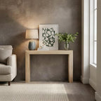 Plank+Beam Modern Solid Wood Console Table, 46.25 Inch, Sofa Table, Narrow Entryway Table for Hallway, Behind The Couch, Living Room, Foyer, Easy Assembly, Blonde - color: Blonde, size: 46 Inch