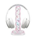 CamyCosy Headphone Holder for Desk, Gaming Headset & Earphone Stand with Tulip Flowers Pattern - color: rose flower