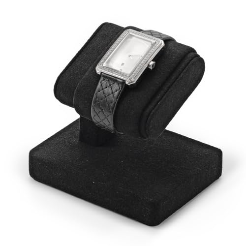 Microfiber Watch Display Stand T-bar Watch Stand Holder Organizer For Men And Women Wristwatch, Bracelet,Storage Display Rack (Black) - color: Black, size: 1 Slot