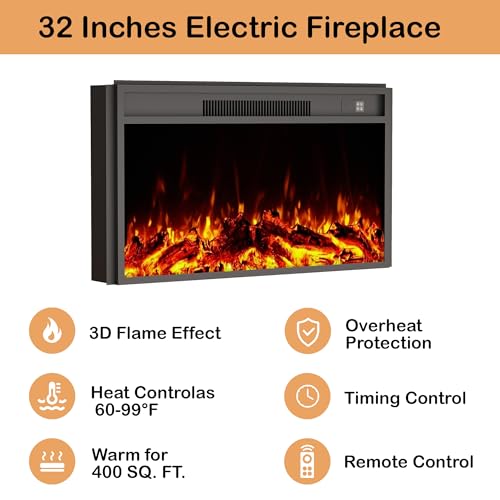 Luxury Fluted Fireplace TV Stand：70" Modern Chic Entertainment Center with Fireplaces for Living Room, Media Console Electric Fireplace with Storage,Off White (White, 70 inch TV Stand with Fireplace)