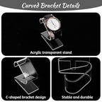 Thinp 2 Pcs Clear Watch Display Stand, 2 Sizes Single Watch Stands Acrylic Watches Holder Stand for Men Bracelet Display Stands for Women Mens