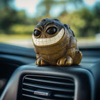 Hosrnovo Weird Stuff, Quirky and Cute Frog Statue Unique Home & Garden Decor for Office Desk or Entryway Gag Gift for Birthday Christmas and White Elephant