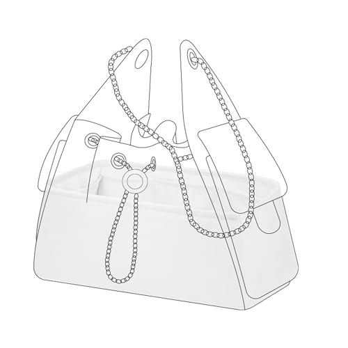 DGAZ Silk Purse Organizer Insert Fits Chanel 25 Handbags，Silky Smooth Bag Organizer，Luxury Handbag & Tote Shaper(Mushroom,Medium) - color: Mushroom, size: Medium