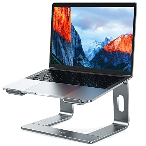 BESIGN LS03 Aluminum Laptop Stand, Ergonomic Detachable Computer Stand, Notebook Holder Compatible with Air, Pro, Dell, HP, Lenovo More 10-15.6" Laptops, Gray - color: C-Gray