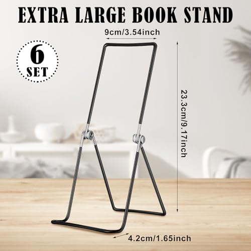 6 Pack 9.17 Inch Large Metal Book Stand for Display Adjustable Display Holder Easel Collector Stand for Home Office Back to School Books Frames Comic Plates Album CD Magazine - size: 9.17 Inch