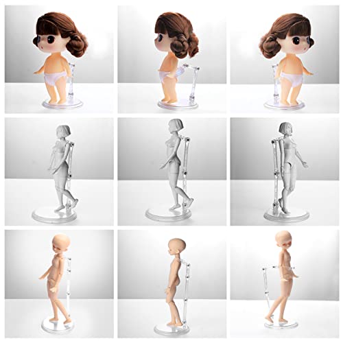 Ddung Doll Stand - Clear Doll Stand For 0.5" To 10" Dolls And Action Figure Stand (3-Pack)