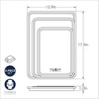 Nordic Ware Naturals 3 Piece Set - USA Made Aluminum Commercial Quality Sheet Pan for Baking or Roasting, Encapsulated Galvanized Steel Rim Prevents Warping; Half Sheet, Jelly Roll and Quarter Sheet