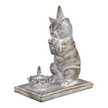 Young's Inc. Cat Figurine - Cute Cat Statue - Whimsical Cat Decor for Cat Lovers - Cat Collectibles and Meditation Decor - Cat with Birthday Cake - 4.72" L x 2.56" W x 4.33" H - style: Birthday Cat