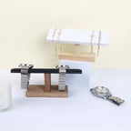 Bracelet Display Tower Watch Holder Jewelry Holder Organizer Rack Wooden Base Watch Display Bangle Scrunchie Headband Headtie Stand Exterior Black PU - color: Flat PU Black