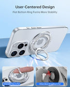 SYNCWIRE Magnetic Phone Ring Holder for MagSafe - Glitter Phone Grip Stand with 360° Rotation & Reinforced Hinge, Compatible with iPhone 16 15 14 13 Pro Max Plus MagSafe Accessories - Glitter Silver - color: Single Ring-1PCS-Glitter Silver