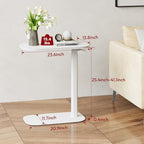 SANODESK Adjustable Overbed Bedside Table Pneumatic Adjustable Height Laptop Computer Standing Desk Cart with Tray, Hospital and Home Use(23.6" W x 13.8" D,White) - color: White, size: Xsmall