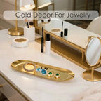 Stainless Steel Perfume Tray, Gold, 10" - 2 Pack - color: Gold, size: 10"