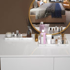 2 Packs Silicone Bathroom Vanity Tray Large 11.8" ＆ Large 11.8" Set - Rectangle Shatterproof Flexible Bathroom Tray for Soap Dispenser, Tissues, Candles, Towel, Plant, Perfume Key - color: White 11.8" & 11.8"