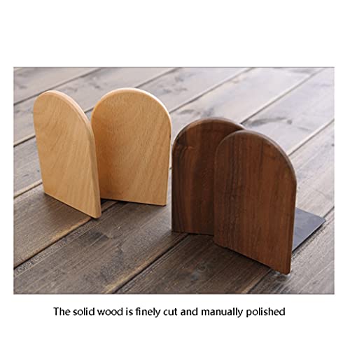 Bookend Wooden Bookends Classic Light Luxury Book Ends Simple Stylish Book Stopper Suitable for Home Desktop Finishing and Storage Best Desktop Organizer (Color : B) - color: B