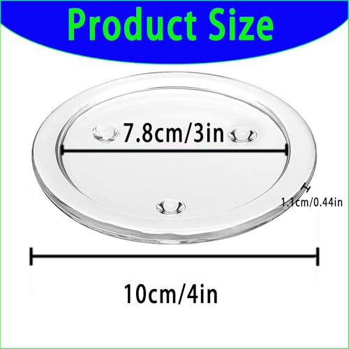 3 Pack Clear Glass Candle Plates Candle Tray Candle Holder,3 inch Transparent Round Pillar Plates for Dining Table Wedding ，Small Round Candlestick for Pillar Candle - size: 3in