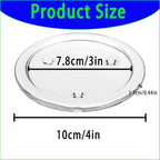 3 Pack Clear Glass Candle Plates Candle Tray Candle Holder,3 inch Transparent Round Pillar Plates for Dining Table Wedding ，Small Round Candlestick for Pillar Candle - size: 3in