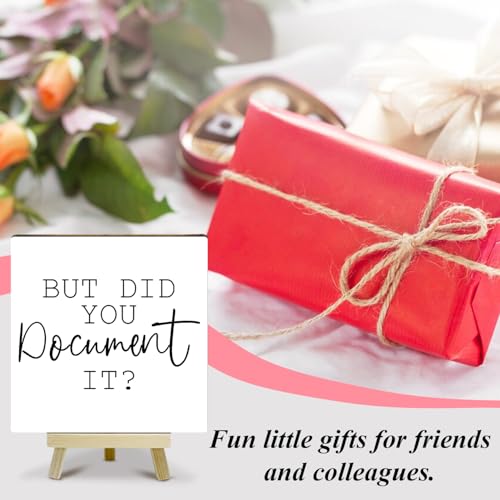 Office Decor for Women, Cute Desk Accessories, But Did You Document it Desk Decor, Funny Office Gifts for Coworkers, Minimalism Office Cubicle Decor (MP03), Wood - color: MP03