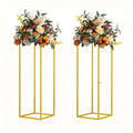 31.5inch 2 pcs Column Vases Gold Centerpieces for Table Metal Flower Stand Gold Wedding Centerpieces for Tables Party Floral Stands for Flowers - size: 31.5 Inches - 2 pcs