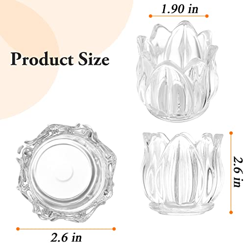GOLDEAL 12Pcs Clear Votive Candle Holders,Clear Thick Glass Tea Light Candle Holder Bulk,Tealight Candle Jars for Wedding Table Decor,Party Supplies,Bridal Shower,Baby Shower,Tables Centerpieces - color: Clear