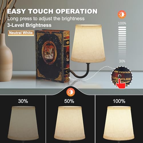 Vintage Bookshelf Lamp Rechargeable, Cordless Book Lamp with Linen Shade, Dimmable Touch Control Table Lamp, Modern Decorative Bookend, Bookshelf Lights for Office Home, Library, Study - style: Deer