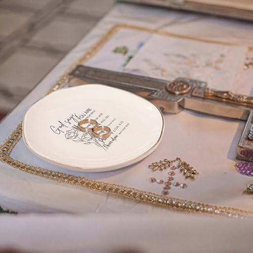 Inspirational Ring Dish for Women – You Are Unique Ceramic Jewelry Holder Tray for Rings, Earrings, Bracelets – Christian Faith Gift for Her, Birthday, Baptism, Encouragement - color: You Are Unique