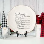 Inspirational Ring Dish for Women – You Are Unique Ceramic Jewelry Holder Tray for Rings, Earrings, Bracelets – Christian Faith Gift for Her, Birthday, Baptism, Encouragement - color: You Are Unique