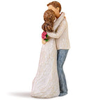 AIDLNS Couple Figurine Gift for Wife - Husband and Wife Hug Statue Hand-Painted Sculpture Romantic Anniversary Birthday Christmas Love Gifts for Girlfriend Boyfriend - color: Couple Figurine