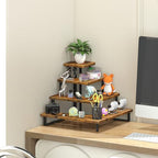 ELITEROO 4 Tier Display Riser Stand, Wood & Metal, Space Saving Corner Stand for Retail, Vendor & Home Use - size: Corner