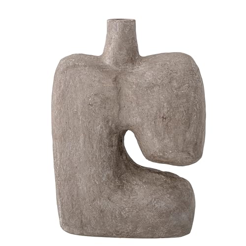 Bloomingville Grey Paper Mache Vase - color: Gray