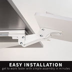 VIVO Adjustable 25 x 10 inch Computer Keyboard and Mouse Platform Tray Ergonomic Under Table Desk Mount Drawer Underdesk Shelf, White, MOUNT-KB03W - color: White, size: 25"