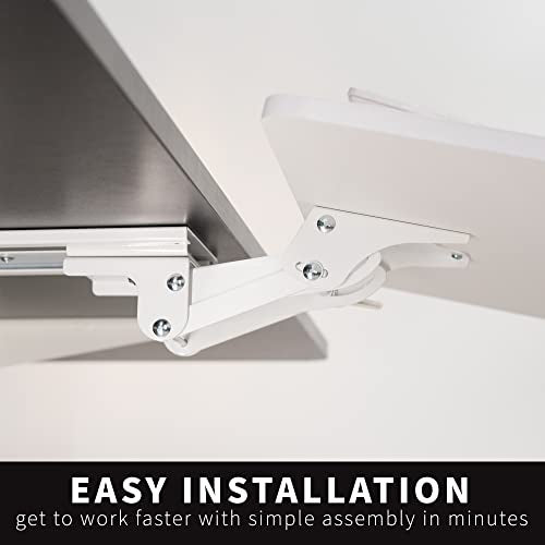 VIVO Adjustable 25 x 10 inch Computer Keyboard and Mouse Platform Tray Ergonomic Under Table Desk Mount Drawer Underdesk Shelf, White, MOUNT-KB03W - color: White, size: 25"