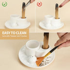 Palo Santo Sticks Holder, Multi-Purpose Handmade Ceramic Incense Burner for Palo Santo Incense Sticks, Sage Holder for Burning, Ash Catcher Tray for Meditation Yoga Room (Pure White) - color: Pure White