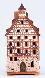 Ceramic Art Handmade Tealight Candle Holder Room Decoration Handcrafted Collectible Miniature Aroma Light House Pilatus Hause in Nurnberg, Germany B338AR