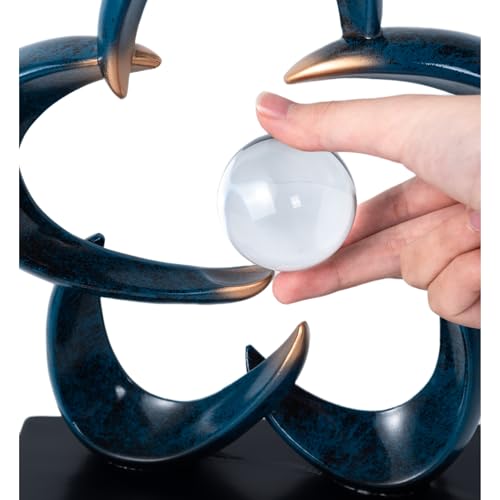 HODESumPure Abstract Art Sculpture Decorative Objects Home Decor Accents for Living Room tv Cabinet, Side Table, Bookshelf, Coffee Table, Dining Table Center Decor Items (Blue) - color: Blue