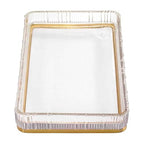 Nicole Miller - Vanity Tray, Glass Countertop Accessories, Dorm Room Essentials (Louise Collection, Clear) - size: 40" x 28" x 5"