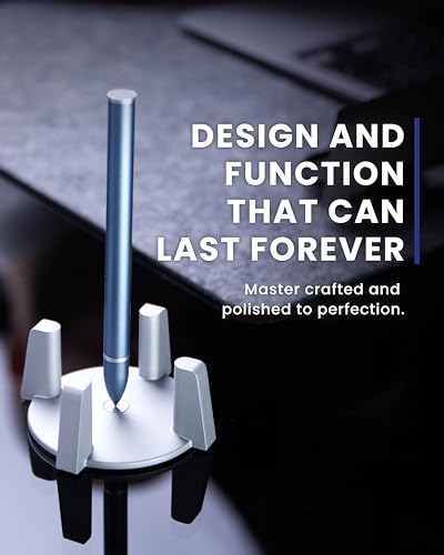 novium Hoverpen - Luxury Pen for Men & Women, Vertically Standing Executive Ballpoint Pen with Top Grade Free-Flowing Ink Refill, Metal Made, Unique Gifts, Luxury Pen for Men, Mens Gifts Ideas - color: Midnight Blue