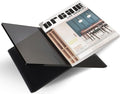 Honygebia Black Acrylic Book Stands - Cross Frame Acrylic Book Holder, Open Bookstand for Display and Reading, Suitable for Art, Bible, Cookbook, Easel, Magazine, Textbooks 12.5" x 9.5" x 5.5" - color: Black