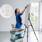 Art Easel for Painting and Display – 4pcs Adjustable Floor 66 Inch Folding Aluminum Easel Stand for Sign - Table Top Canvas Stand - Portable Drawing Paint Heavy Duty for Artist Adults Holder or Teen - style: 66B 4-Pack