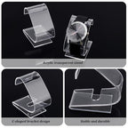 PH PandaHall 2pcs Clear Watch Stand, 2.4 x 2.4 x 1.3 inch Single Watch Holder Display Acrylic Bracelet Display Rack Jewelry Holder Stand Watch Organizer Storage for Women