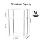 Clear Acrylic Side Table, 3-Tier End Table for Living Room, Small Bedside Tables Nightstand for Bedroom, Home Decor Accent Table, 15.7" L x 11.8" W x 23.6" H - size: 1-Pack