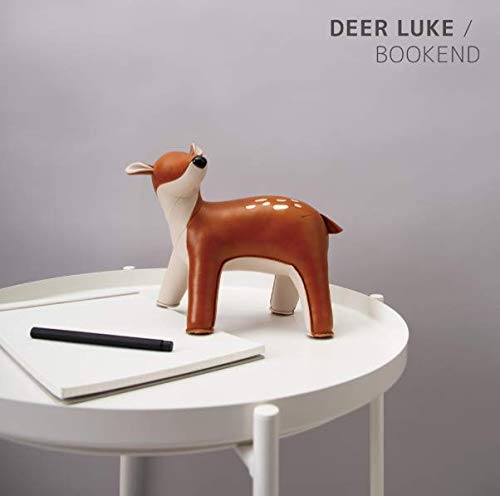 zuny, Gaze Series Bookend Tan for Shelves, Office Decorative- Deer Luke - color: Deer Luke
