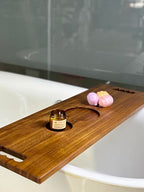 Wood Bathtub Tray with Handles – 35 x 12 Inch Large Luxury Bath Caddy
